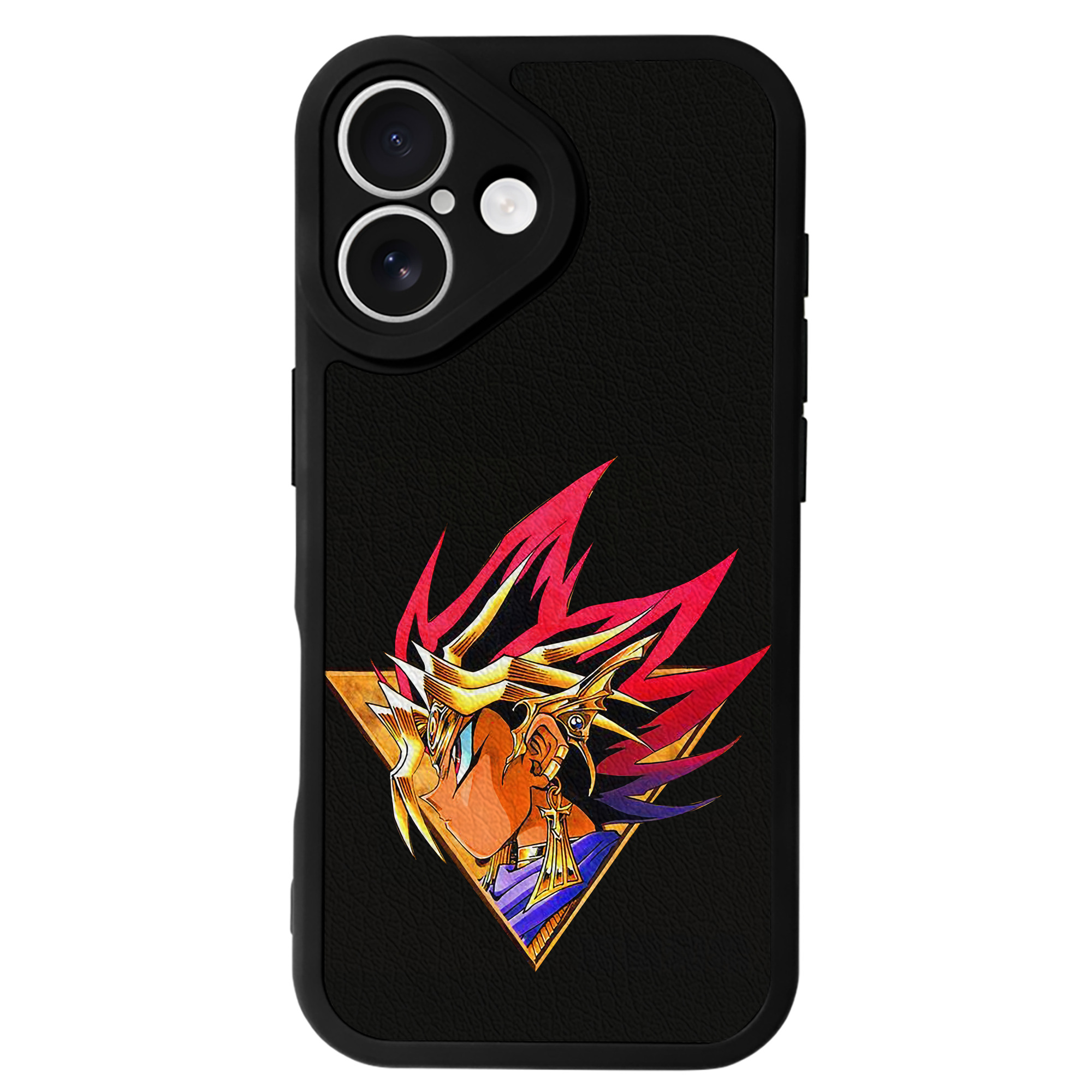 （画像用） 遊☆戯☆王 Yu-Gi-Oh! 【iPhone 16シリーズ対応】シリコンスマホケース（レザー調） 材質：シリコン